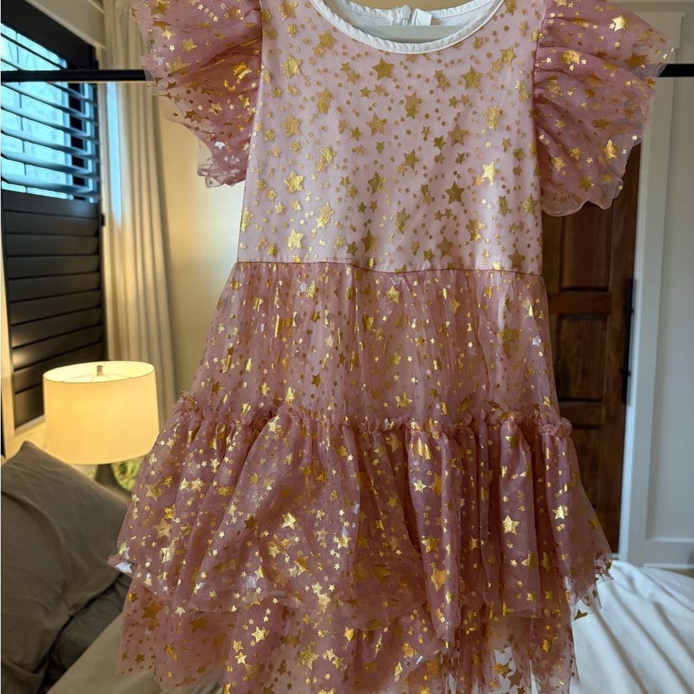Lola and the Boys Goldie Star Dress, size 6